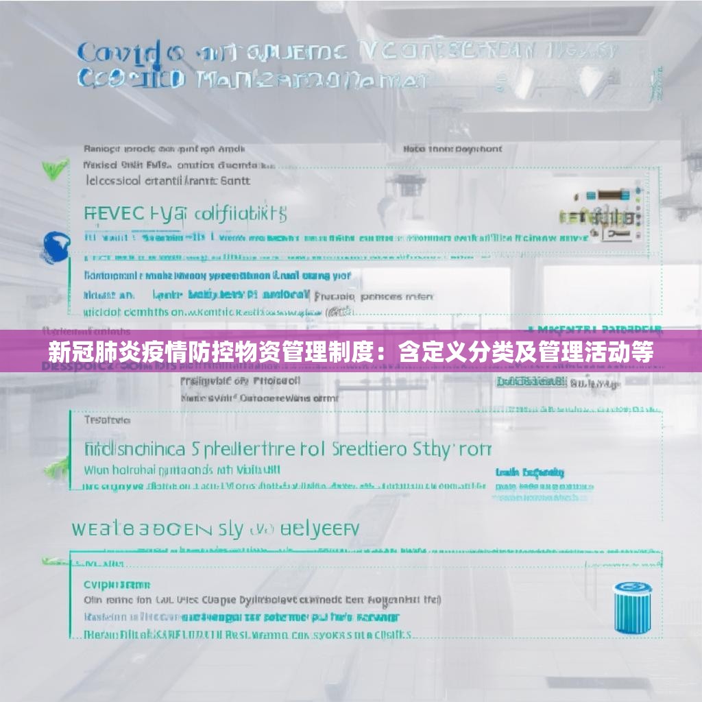 新冠肺炎疫情防控物资管理制度：含定义分类及管理活动等